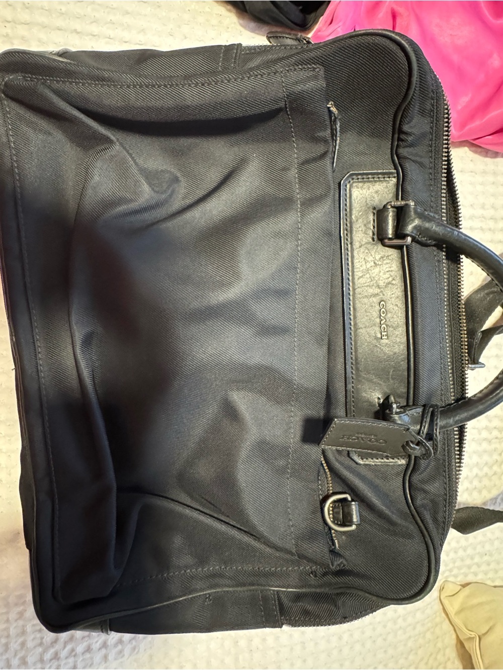Coach Black Men’s Nylon & Leather Briefcase
